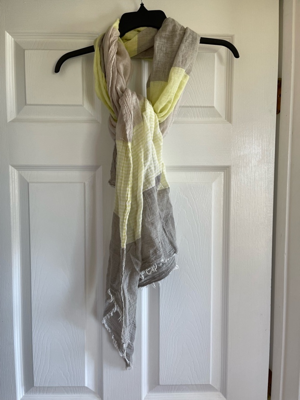 Light Gray and Pale Yellow Fashion Scarf
